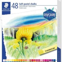 Staedtler 2430 Pack de 48 Tizas Pastel Suave - Excelentes para Mezclar Colores - Resistencia a la Luminosidad - Colores Surtidos