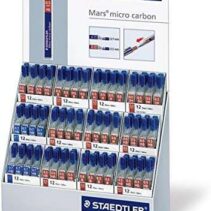 Staedtler Mars Micro Carbon 250 Expositor de 144 Tubos de Minas - Extraordinaria Elasticidad - Graduaciones Surtidas