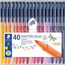 Staedtler Triplus Color 323 Pack de 40 Rotuladores de Punta Fina - Trazo 1mm Aprox - Tinta Base de Agua - Colores Surtidos