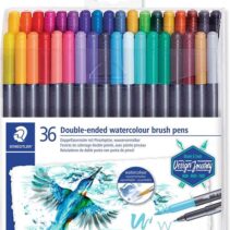 Staedtler 3001 Pack de 36 Rotuladores Acuarelables de Doble Punta - Colores Surtidos