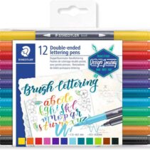 Staedtler 3004 Pack de 12 Rotuladores de Doble Punta para Lettering - Colores Surtidos