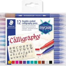 Staedtler 3005 Pack de 12 Rotuladores de Doble Punta para Caligrafia - Colores Surtidos