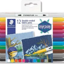 Staedtler 3190 Pack de 12 Rotuladores de Doble Punta para Textil - Colores Surtidos