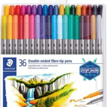 Staedtler 3200 Pack de 36 Rotuladores de Doble Punta - Resistente a la Presion - Colores Surtidos