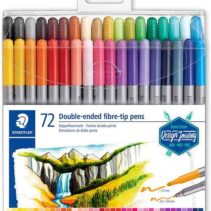 Staedtler 3200 Pack de 72 Rotuladores de Doble Punta - Resistente a la Presion - Colores Surtidos