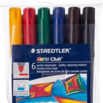 Staedtler Noris Watercolour 341 Pack de 6 Rotuladores de Gran Tamaño - Trazo 3mm Aprox - Lavable Facilmente - Tinta Base de Agua - Colores Surtidos