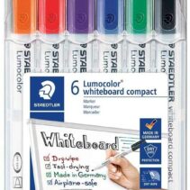 Staedtler Lumocolor 341 Pack de 6 Marcadores para Pizarra - Secado Rapido - Colores Surtidas