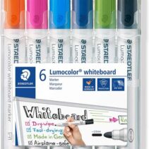 Staedtler Lumocolor 351 Pack de 6 Marcadores para Pizarra Blanca - Secado Rapido - Colores Surtidos