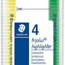 Staedtler Triplus Textsurfer 362 Pack de 4 Marcadores Fluorescentes - Trazo 1 - 4mm Aprox - Tina Base de Agua - Colores Surtidos