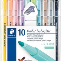 Staedtler Triplus Textsurfer 362 Pack de 10 Marcadores Fluorescentes - Trazo 1 - 4mm Aprox - Tina Base de Agua - Colores Surtidos