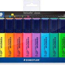 Staedtler Textsurfer Classic 364 Pack de 8 Marcadores Fluorescentes - Secado Rapido - Trazo 1 - 5mm - Colores Surtidos