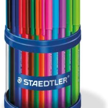 Staedtler Ball 432 Expositor de 50 Boligrafos de Bola - Trazo de 0.5mm - Escritura Suave - Colores Surtidos