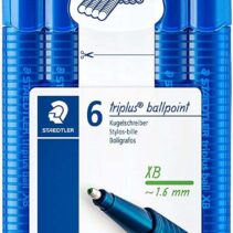 Staedtler Triplus Ball 437 Pack de 6 Boligrafos de Bola - Trazo 1.4mm - Escritura Suave - Colores Surtidos