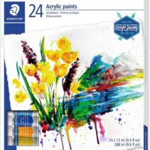 Staedtler 8500 Pack de 24 Tubos de Pintura Acrilica - Facil de Mezclar - Para Amplia Variedad de Superficies - Colores Surtidos