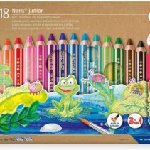 Staedtler Noris Junior Pack de 18 Lapices de Colores Extragruesos + Sacapuntas - 3 en 1