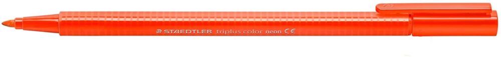 Staedtler Triplus Color 323 Rotulador de Punta Fina - Trazo 1mm Aprox - Tinta Base de Agua - Color Rojo Neon