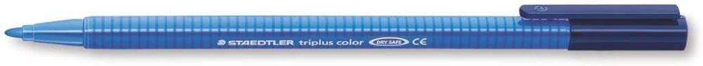 Staedtler Triplus Color 323 Rotulador de Punta Fina - Trazo 1mm Aprox - Tinta Base de Agua - Color Azul