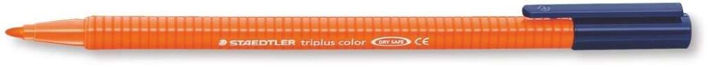 Staedtler Triplus Color 323 Rotulador de Punta Fina - Trazo 1mm Aprox - Tinta Base de Agua - Color Naranja