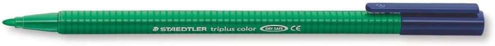 Staedtler Triplus Color 323 Rotulador de Punta Fina - Trazo 1mm Aprox - Tinta Base de Agua - Color Verde