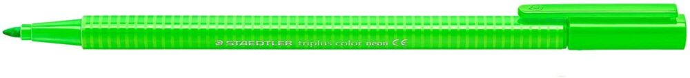 Staedtler Triplus Color 323 Rotulador de Punta Fina - Trazo 1mm Aprox - Tinta Base de Agua - Color Verde Neon