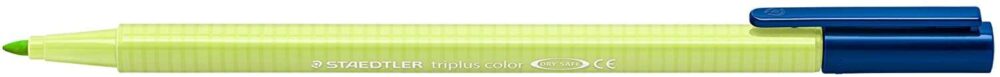 Staedtler Triplus Color 323 Rotulador de Punta Fina - Trazo 1mm Aprox - Tinta Base de Agua - Color Verde Lima