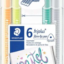 Staedtler Triplus Color 323 Pack de 6 Rotuladores de Punta Fina - Trazo 1mm Aprox - Tinta Base de Agua - Colores Surtidos