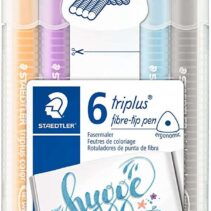 Staedtler Triplus Color 323 Pack de 6 Rotuladores de Punta Fina - Trazo 1mm Aprox - Tinta Base de Agua - Colores Surtidos