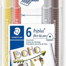 Staedtler Triplus Color 323 Pack de 6 Rotuladores de Punta Fina - Trazo 1mm Aprox - Tinta Base de Agua - Colores Surtidos