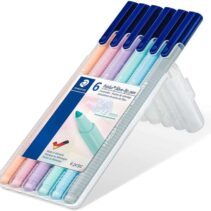 Staedtler Triplus Color 323 Pack de 6 Rotuladores de Punta Fina - Trazo 1mm Aprox - Tinta Base de Agua - Colores Surtidos