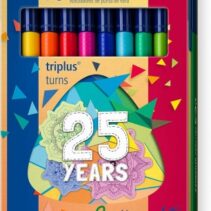 Staedtler Triplus Color 323 Pack de 10 Rotuladores - Trazo 1mm Aprox - Tinta Antisecado - Capuchon Ventilado - Colores Surtidos