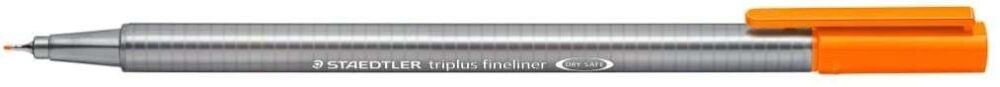 Staedtler Triplus Fineliner 334 Rotulador de Punta Fina - Trazo de 0.3mm - Tinta Base de Agua - Color Naranja