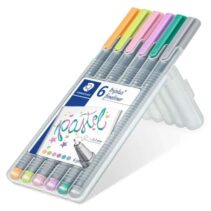 Staedtler Triplus Fineliner 334 Pack de 6 Rotuladores de Punta Fina - Trazo 0.3mm Aprox - Tinta Base de Agua - Colores Surtidos