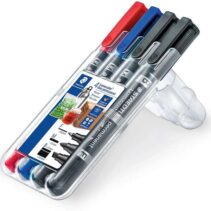 Staedtler Lumocolor 348 Pack de 4 Rotuladores Permanentes de Doble Punta - Secado Rapido - Colores Surtidos