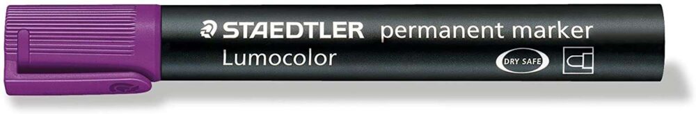 Staedtler Lumocolor 352 Rotulador Permanente - Punta Redonda - Trazo 2mm Aprox - Capuchon con Clip - Secado Rapido - Color Violeta