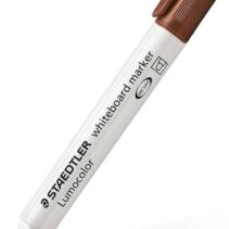 Staedtler Lumocolor 351 Rotulador para Pizarra Blanca - Punta Redonda - Trazo 2mm - Capuchon con Clip - Color Marron