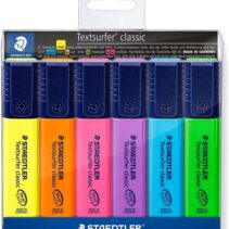 Staedtler Textsurfer Classic 364 Pack de 6 Marcadores Fluorescentes - Secado Rapido - Trazo 1 - 5mm Aprox - Colores Surtidos