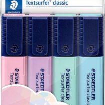 Staedtler Textsurfer Classic 364 Pack de 4 Marcadores Fluorescentes - Secado Rapido - Trazo 1 - 5mm Aprox - Colores Surtidos