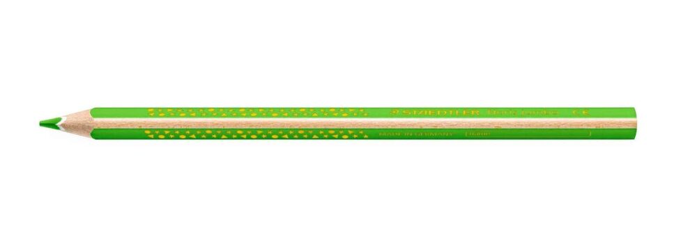 Staedtler Jumbo Noris 128 Lapiz Triangular de Color - Mina de 4mm - Resistencia a la Rotura - Diseño Ergonomico - Color Verde Claro