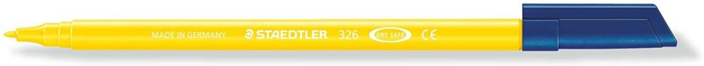 Staedtler Noris 326 Rotulador de Punta Fina - Trazo 1mm Aprox - Tina Base de Agua - Color Amarillo