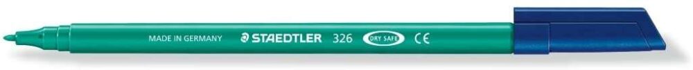 Staedtler Noris 326 Rotulador de Punta Fina - Trazo 1mm Aprox - Tina Base de Agua - Color Verde