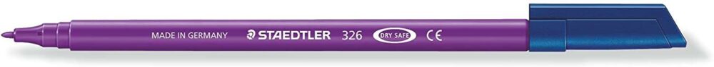 Staedtler Noris 326 Rotulador de Punta Fina - Trazo 1mm Aprox - Tina Base de Agua - Color Violeta