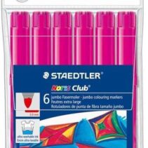 Staedtler Noris Watercolour 340 Pack de 6 Rotuladores de Gran Tamaño - Trazo 3mm Aprox - Lavable Facilmente - Tinta Base de Agua - Color Magenta