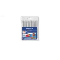 Staedtler Noris Watercolour 340 Pack de 6 Rotuladores de Gran Tamaño - Trazo 3mm Aprox - Lavable Facilmente - Tinta Base de Agua - Color Gris