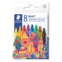 Staedtler Noris 220 Pack de 8 Ceras Redondas - Diametro 8mm - Resistencia a la Rotura - Colores Surtidos