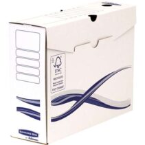 Fellowes Bankers Box Basic Pack de 25 Cajas de Archivo Definitivo A4+ 100mm - Montaje Manual - Carton Reciclado Certificacion FSC