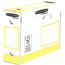 Fellowes Bankers Box Basic Pack de 20 Cajas de Archivo Definitivo A4+ 100mm - Extra Resistente - Montaje Manual - Carton Reciclado Certificacion FSC