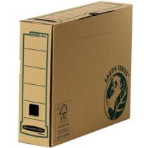 Fellowes Bankers Box Earth Caja de Archivo Definitivo A4 80mm - Montaje Manual - Carton Reciclado Certificacion FSC - Color Marron