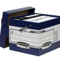 Fellowes Bankers Box Contenedor de Archivos con Asas Ergonomicas Ergo Box - Montaje Automatico Fastfold - Carton Reciclado Certificacion FSC