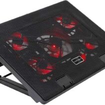 Mars Gaming MNBC2 Base de Refrigeracion para Portatil hasta 17.3" USB - Inclinacion Ajustable - 5 Ventiladores - Iluminacion LED Rojo