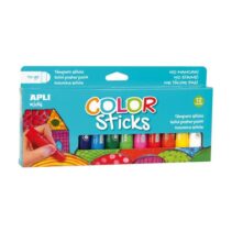 Apli Pack de 12 Temperas Solidas 10g - Acabado Satinado - No Manchan - Colores Solidos